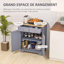 Homcom 835-144V80GY buffet de salle à manger 2 portes(s) - Vue supplémentaire 4