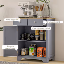 Homcom 835-144V80GY buffet de salle à manger 2 portes(s) - Vue supplémentaire 7