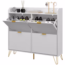 Homcom 837-444V80WT, Fermé, Blanc, Panneau de fibres à densité moyenne, Métal, 1060 mm, 1020 mm, 240 mm