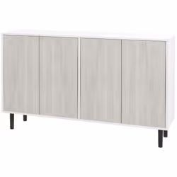 Homcom 83A-061V80GY, 4 portes(s), 1 étagères, Blanc, Tableau à particules, Porte coulissante, Gris