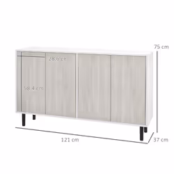 Homcom 83A-061V80GY buffet de salle à manger 4 portes(s)