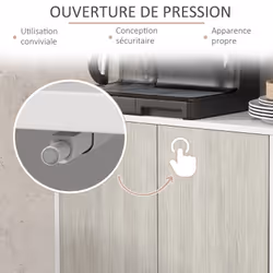Homcom 83A-061V80GY buffet de salle à manger 4 portes(s) - Vue supplémentaire 6