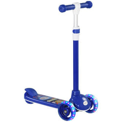 Trottinette enfant - AIYAPLAY - hauteur guidon réglable - 3 roues lumineuses LED - frein à friction arrière de 2 à 6 ans - bleu