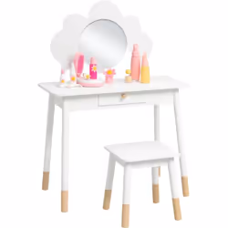 Transformez la chambre de votre enfant avec l'ensemble coiffeuse AIYAPLAY pour enfants. Ce charmant ensemble coiffeuse 2 pièc ...