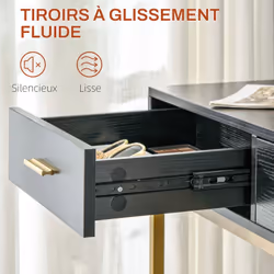 Homcom 831-766V90BK coiffeuse et ensemble de coiffeuses pour chambre à coucher - Vue supplémentaire 7