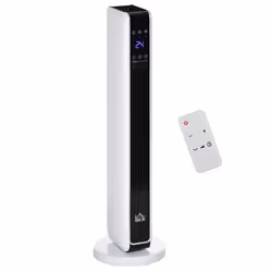 Chauffage électrique - HOMCOM - soufflant oscillant 1100/2200 W - céramique PTC - télécommande incluse - minuterie 8h - 21x21 ...
