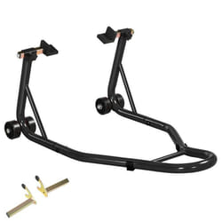 Support béquille de moto arrière - HOMCOM - support de roue - lève moto arrière sur roulettes - bobine de bras oscillant U - noir