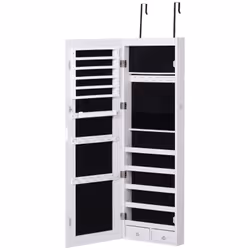 Homcom 831-269WT, Blanc, Panneau de fibres à densité moyenne, Mural, 2 tiroir(s), 370 mm, 100 mm