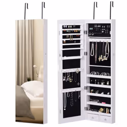 Homcom 831-269WT armoire à bijoux Blanc - Vue supplémentaire 10
