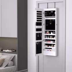 Homcom 831-269WT armoire à bijoux Blanc
