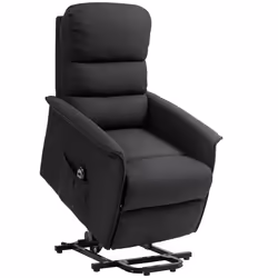 Fauteuil de relaxation électrique télécommande - fauteuil releveur inclinable, repose-pied ajustable - tissu polyester aspect ...