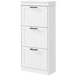 Homcom 837-418V80WT Organisateur pour chaussures Fermé Blanc