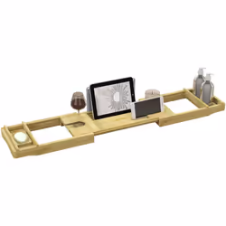 Transformez votre salle de bain avec ce plateau de baignoire extensible de 75 à 109 cm. Petite table pour fruits et encas, tr ...