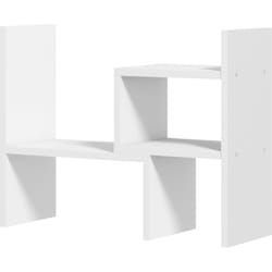 Homcom - tagère de bureau modulable - organisateur de bureau - 2 pièces - blanc