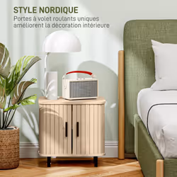 Homcom 831-822V80AK Table de nuit et table de chevet Noir, Chêne - Vue supplémentaire 4