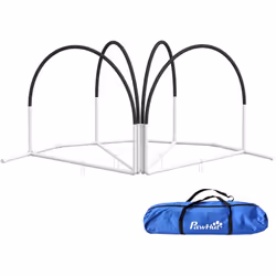 Cet ensemble de 4 pièces Hooper d'agilité pour chiens de PawHut vous permettra de lui créer un parcours de dressage optimal s ...