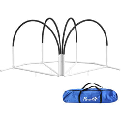Kit d'agilité pour chien 4 pièces - hooper agility - arceaux entrainement, obstacle, sac de transport inclus - noir