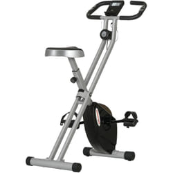 Vélo d'appartement pliant, vélo fitness silencieux vélo d'intérieur avec résistance magnétique à 8 niveaux, capteur de fréquence cardiaque, siège
