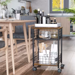 Homcom 801-261 Chariot de transport d'aliments