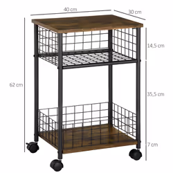 Homcom 801-261 Chariot de transport d'aliments