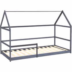 Transformez la chambre de votre enfant avec le lit AIYAPLAY en pin massif. Doté de barrières sécurisées et d'un design de cab ...
