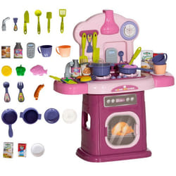 Cuisine enfant AIYAPLAY accessoires 38 PCS jouet dImitation enfant dinette enfant 3-6 ans avec lumières et sons réalistes rose