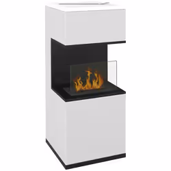 Cheminée au bioéthanol HOMCOM sur pieds avec brûleur 12L environ 3H de durée de combustion couverture 20 à 25 m² en acier