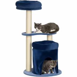 Découvrez l'arbre à chats de PawHut, combinant jeu et détente avec des poteaux solides et deux lits doux. Parfait pour libére ...