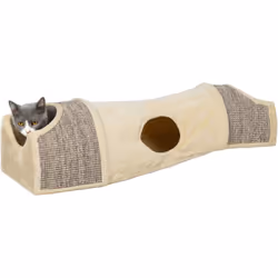 Explorez le divertissement continu pour votre chat avec le tunnel PawHut, passant de deux structures à une compacte, parfait  ...
