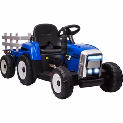 Stimulez la jeunesse avec le tracteur électrique HOMCOM ! Parfait pour les jeunes pilotes, il assure des balades sûres et amu ...