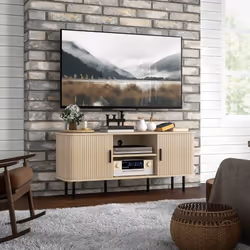 Homcom 83B-039V80AK Support TV et centre de divertissement 2 étagères