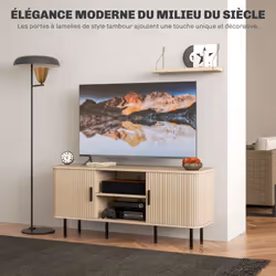 Homcom 83B-039V80AK Support TV et centre de divertissement 2 étagères - Vue supplémentaire 4
