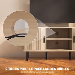 Homcom 83B-039V80AK Support TV et centre de divertissement 2 étagères - Vue supplémentaire 6