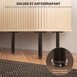 Homcom 83B-039V80AK Support TV et centre de divertissement 2 étagères - Vue supplémentaire 7