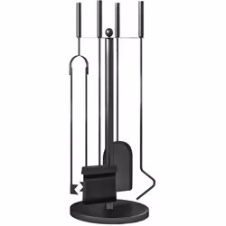 Rendez votre espace chaleureux et élégant avec l'ensemble d'outils pour cheminée Outsunny. Inclut balai, pelle, pince, tisonn ...