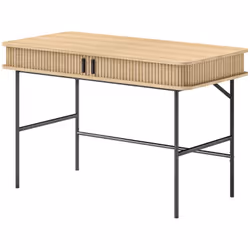 Homcom 836-567V80AK, Droit, Forme rectangulaire, Panneaux MDF, Acier, Noir, Couleur chêne, 140 kg