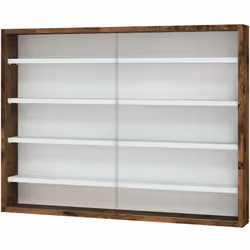 Cette vitrine murale noir et blanc est un meuble moderne, conçu pour les collectionneurs de figurines ou miniatures. Equipée ...