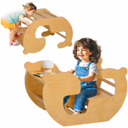 Découvrez le jouet d'escalade 2-en-1 AIYAPLAY ! Convertible en échelle ou en ensemble chaise et table, il est idéal pour les ...