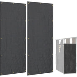 Lot de 2 housses imperméables pour bois de chauffage - housse pour abri de bois de chauffage - dim. 62L x 148H cm - Oxford 600D noir