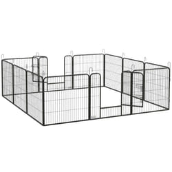 Luxe parc enclos modulable verrouillable dim. carrées totales 240 x 240 cm acier époxy