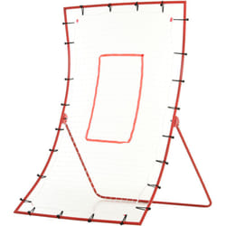 Homcom - Filet de rebond de football - rebondisseur de football angle réglable - dim. 175L x 115H cm - blanc rouge
