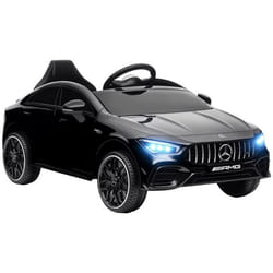 Voiture électrique enfant Mercedes-benz AMG CLA 45 - AIYAPLAY - telecommande - vitesse 3-5 km/h phare LED et effets sonores - noir