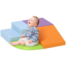 4 blocs de construction en mousse XL - modules de motricité - certifiés normes EN71-1-2-3 - mousse EPE revêtement PU orange