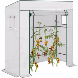 Cette serre de jardin Outsunny vous permet de prolonger la période de croissance de vos plantes en les protégeant des intempé ...