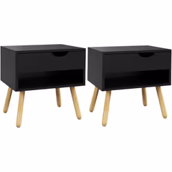 Ces magnifiques chevets lot de 2 design scandinave apporteront une touche d'élégance supplémentaire à votre intérieur. Dotés  ...