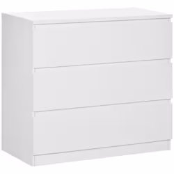 Commode 3 tiroirs - HOMCOM - Meuble de rangement épuré pour chambre - 80 x 39 x 73 cm