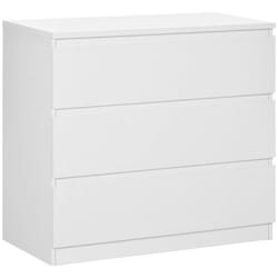 Commode 3 tiroirs - HOMCOM - Meuble de rangement épuré pour chambre - 80 x 39 x 73 cm