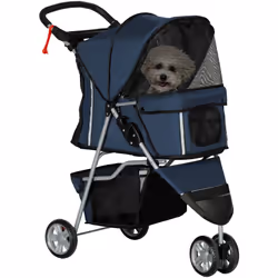 Cette poussette pour chat pliable facile à monter et à transporter offrira à votre animal de compagnie un grand confort lors ...