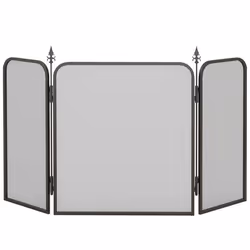 Pare feu cheminée pliable 3 panneaux HOMCOM pare-étincelles cheminée grille de protection cheminée en maille de métal noir