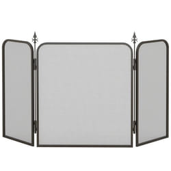 Pare feu cheminée pliable 3 panneaux HOMCOM pare-étincelles cheminée grille de protection cheminée en maille de métal noir